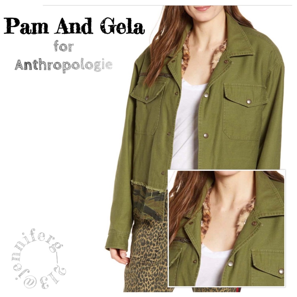 PAM & GELA FOR ANTHROPOLOGIE JACKET w/ FUR LINING - Picture 4 of 5
